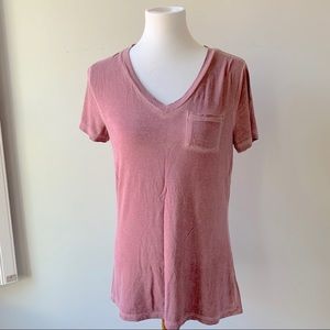 Mossimo Supply Co Deep V-Neck Short Sleeve Top